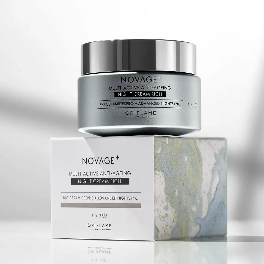 Cremă de noapte bogată Novage+ Multi-Active Anti-Ageing