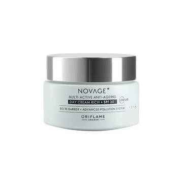 Crema de fata anti-imbatranire Oriflame Novage+, SPF 30, hidratare intensa, 50ml