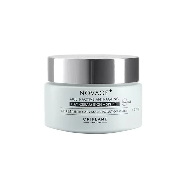 Crema de fata anti-imbatranire Oriflame Novage+, SPF 30, hidratare intensa, 50ml