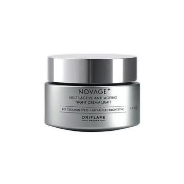 Cremă de noapte lejeră Novage+ Multi-Active Anti-Ageing Oriflame, pentru fermitate în doar 4 săptămâni, 50ml