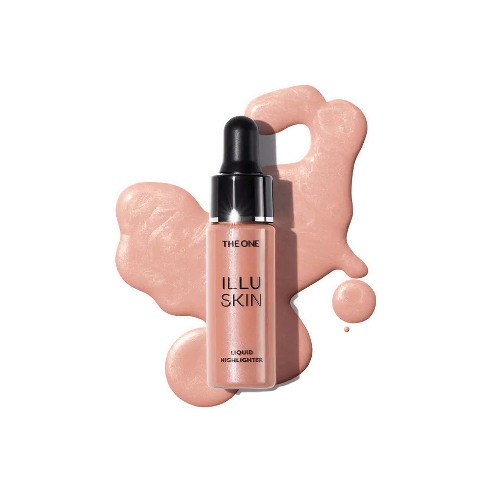 Fard de obraz-iluminator lichid THE ONE Illuskin High Dimension Effect, Pastel Coral, 15ml